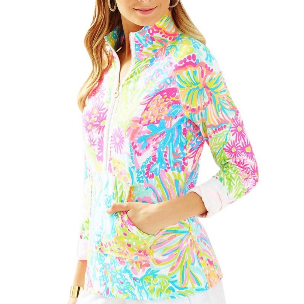Lilly Pulitzer Lover’s Coral Skipper Popover